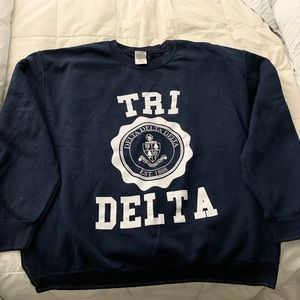 Tri Delta Navy Sweatshirt